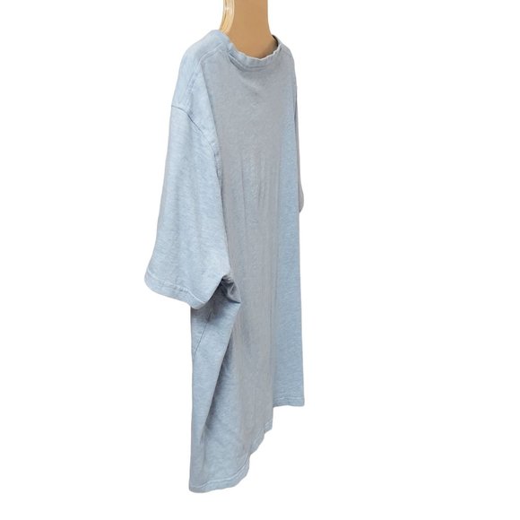 M&S Shirt Mens XL Pale Blue Short Sleeve Casual Lightweight Crewneck Tee - Picture 7 of 8